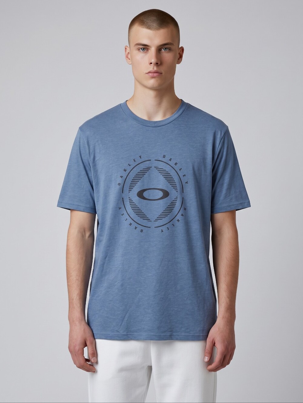 Oakley Light Blue Short Sleeve Graphic Tee